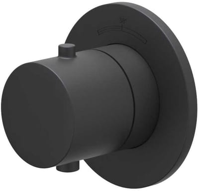IVY Bond Afbouwdeel Inbouwthermostaat Symmetry met Rond Rozet - Mat Zwart