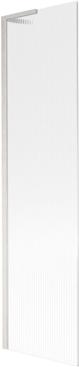 Mexen Next L badwand 1-deur 50 x 150 , strepen, geborsteld nikkel - 895-050-000-03-09-97