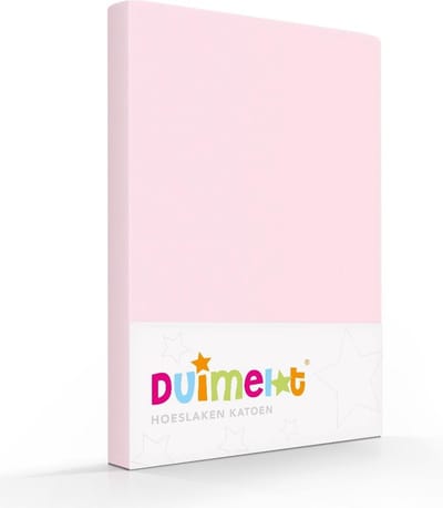 Romanette 100% Luxe Katoen Kinder Hoeslaken - Ledikant (60x120 cm) - Roze