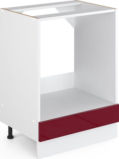 Vicco R-Line Universele onderkast – 60 cm met grote nis, zonder werkblad Bordeauxrode hoogglans