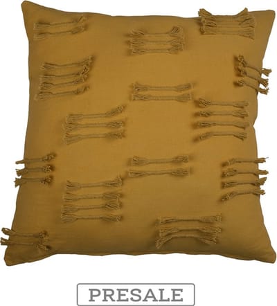 Uneven Ruffle Cornsilk Kussen | 45 X 45 | Sierkussen Voor Woonkamer Of Slaapkamer