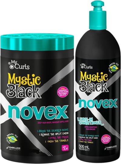 Novex Mystic Black Mask 400 ml & Novex Black Leave In 500 ml