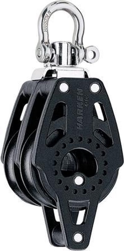 Harken Carbo 2-schijfs+hondsvot 40mm
