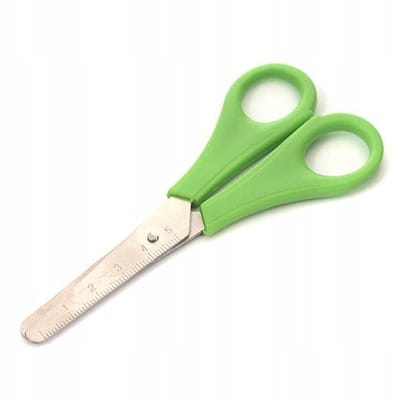 DpCraft Kinderschaar met Liniaal, 13,5 cm - Veilig en Rond