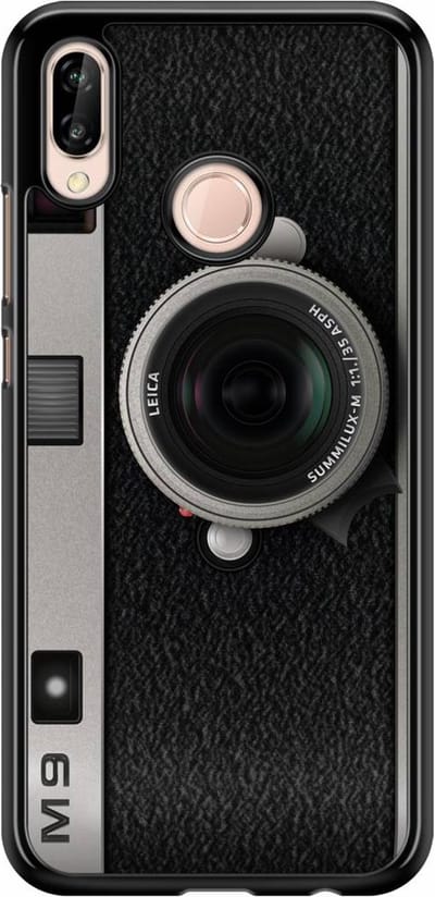 Casimoda® telefoonhoesje - Geschikt voor Huawei P20 Lite (2018) - Camera - Zwart TPU hoesje - Backcover - Grijs - Camera