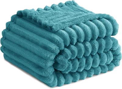 Extra zachte fleece plaid, 130 x 150 cm, warm en veelzijdig, ideaal voor bed en bank