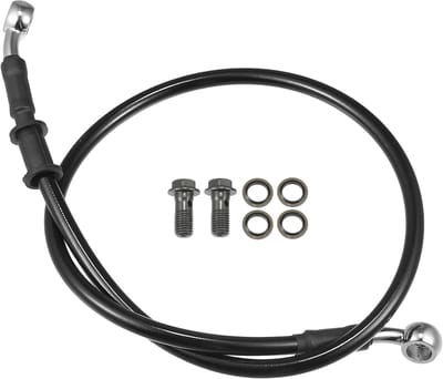 Universele Remslang - Hydraulische Leiding - Motor Remmen - Dubbele Bescherming - 70cm Lengte - Zwart Zilver