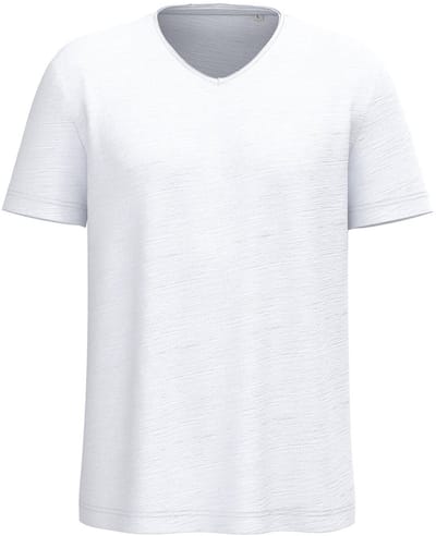 Spasso Ecologisch heren-T-shirt met slubhals en afhangende schouders SP303 - White - S