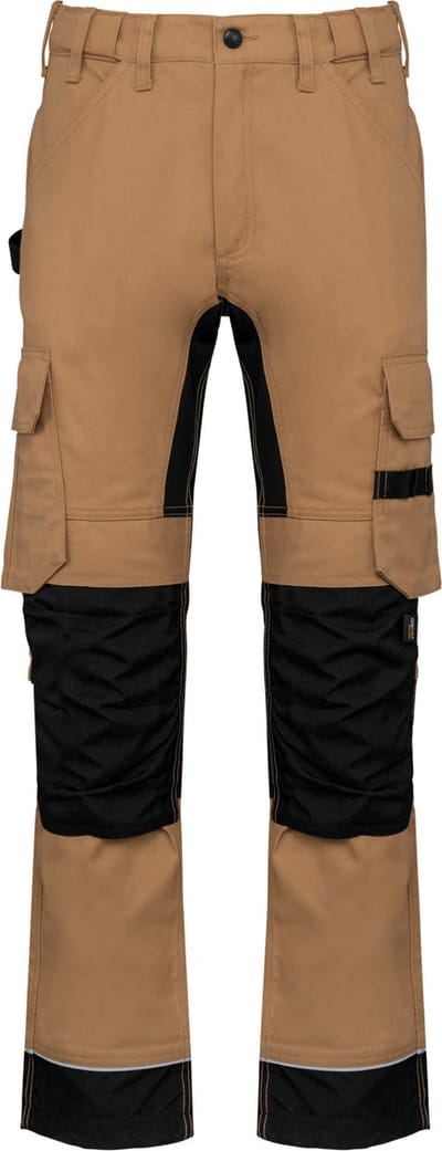 WK. Designed To Work Gerecycleerde performance heren werkbroek WK743 - Camel / Black - 42 NL (36 FR)