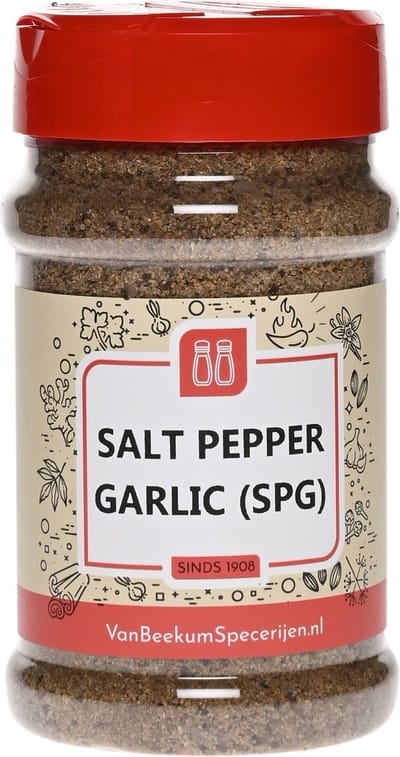 Van Beekum Specerijen - Salt Pepper Garlic (SPG) - Strooibus 260 Gram