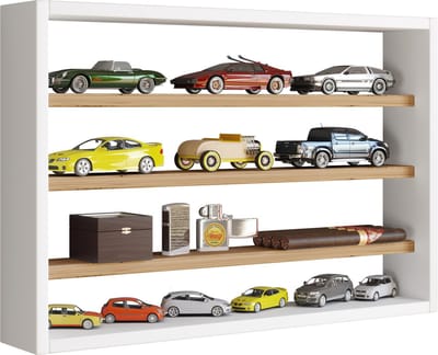 Houten wandplank Wandvitrine Verzamelen Deco Vitrine voor verzamelaars Osado M