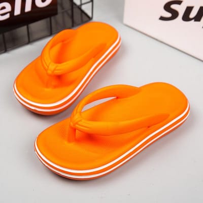 Slippers Heren Teenslippers Zomer 2022 Nieuwe Damesschoenen Dikke Zool EVA Antislip Instapslippers Buiten Binnen Koppelschoenen 44 oranje