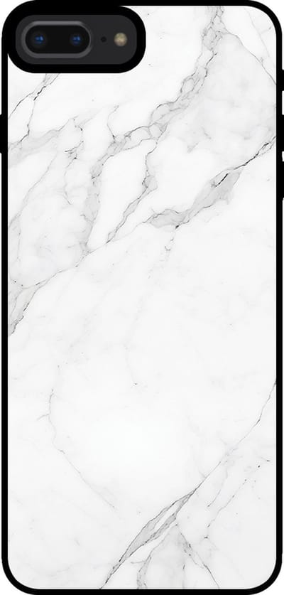 Smartphonica Telefoonhoesje voor iPhone 7/8 Plus met marmer opdruk - TPU backcover case marble design - Wit geschikt voor Apple iPhone 7 Plus;Apple iPhone 8 Plus
