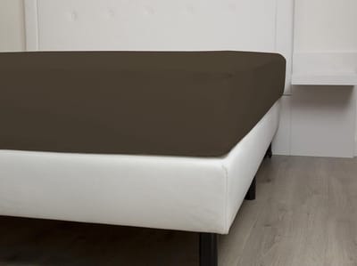 HnL Living - Hoeslaken - Katoensatijn - 180 x 200 cm - Bruin