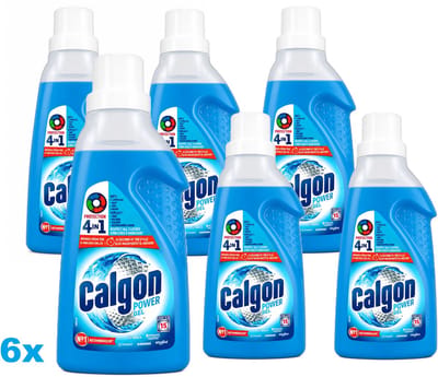 Calgon Power Gel – Wasmachine Reiniger & Anti-Kalk – 6 x 750ml – 90 Wasbeurten