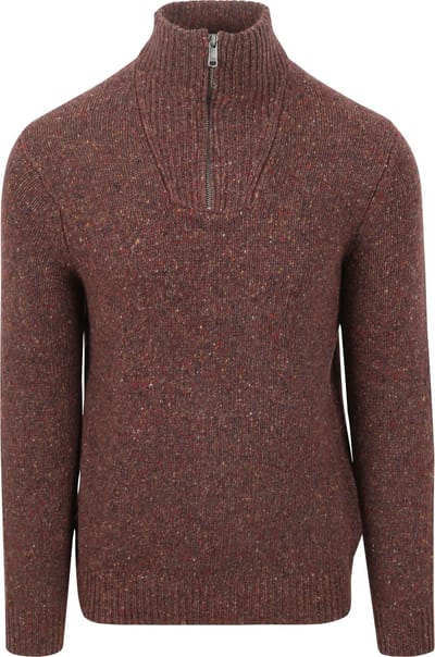 McGregor Half Zip Trui Merinowol Bruin - Maat 3XL - Heren - Pullovers