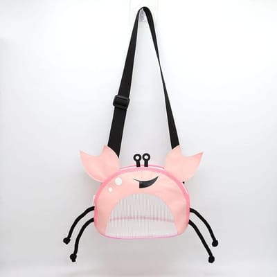 Nieuwig Ontwerp Krab Net Opbergtas, Schattig Cartoon Patroon Rits Strandtas, Meisjes Mode Schoudertas, Kinderen Crossbody Tas W6380WW-