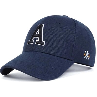 Unisex A Letter Borduurwerk op de zijkant Baseballpetten Lente en Herfst Buiten Verstelbaar Casual Petten Zonbescherming Pet Sport Golfpet Vloot