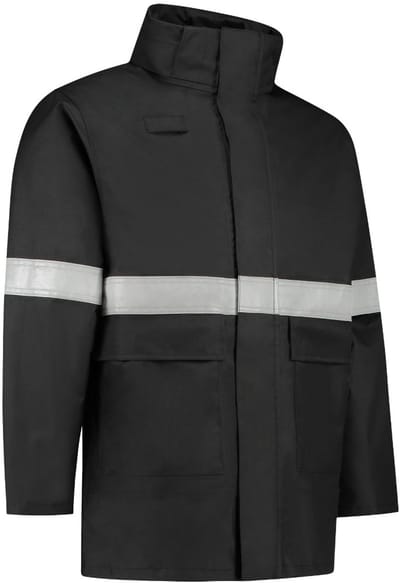 Dapro Access Multinorm Regenjas - Maat 2XL - Zwart - Vlamvertragend , antistatisch en chemicaliën resistent - Doorwerkjas