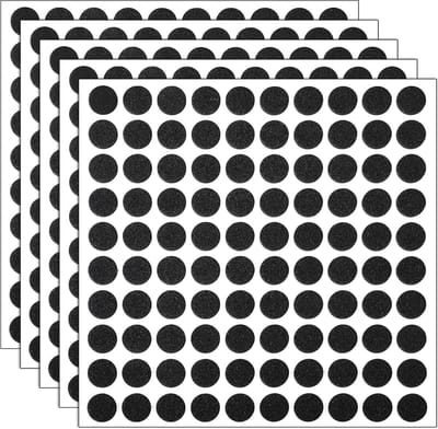 Viltpunten Zwart - Zelfklevende Cirkels - Meubels Beschermen - 500 Stuks Set - 1x1 cm - Zwart