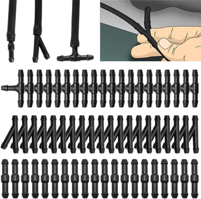 Ruitensproeierslang Reparatie - Slangkoppelingen Set - Auto Onderhoud - 60 Delige Set - 4 mm Binnendiameter - Transparant