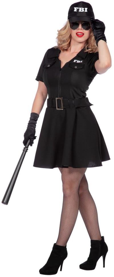 FBI Jurk Dames - Carnavalskleding - Carnaval - Politie Jurk - Maat M/38