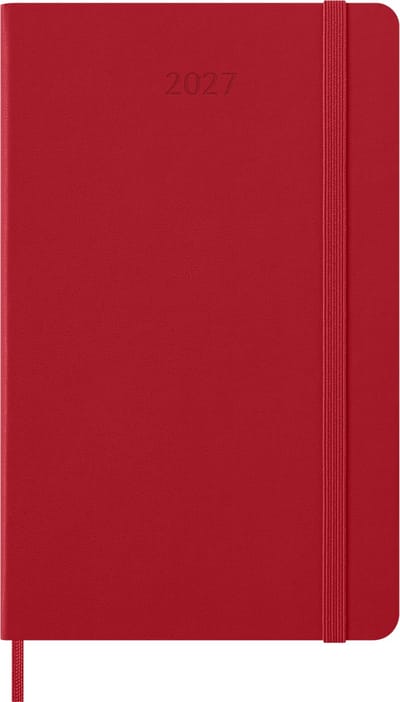 Moleskine 12 Maanden Agenda - 2027 - Dagelijks - Large - Harde Kaft - Rood