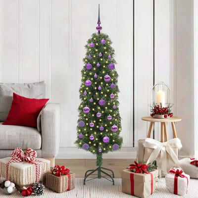 vidaXL - Kunstkerstboom - Groen - 150 - cm - PVC - en - Staal - en - Kunststof