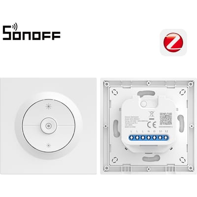 SONOFF Fusion, Orb-ZBDIM(MINI-ZBDIM-E), Zigbee Slimme Dimschakelaar, Nuldraad Vereist, voor Dimbare LED/Gloeilampen/Halogeenlampen, Compatibel met Alexa en Google Assistant
