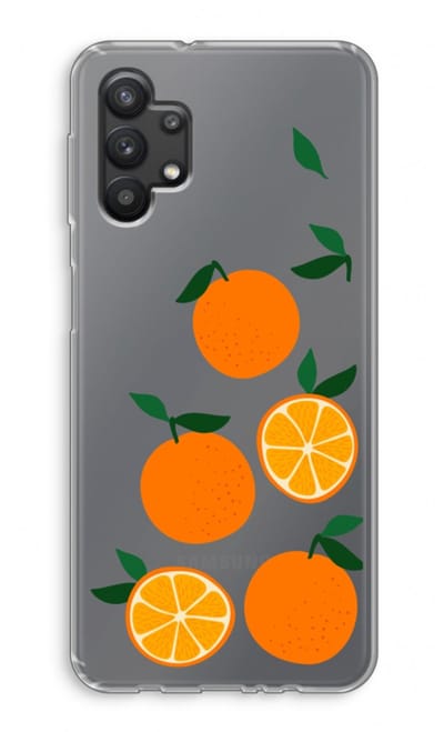 Case Company® - Hoesje geschikt voor Samsung Galaxy A32 5G hoesje - Will you be my clementine - Soft Cover Telefoonhoesje - Bescherming aan alle Kanten en Schermrand