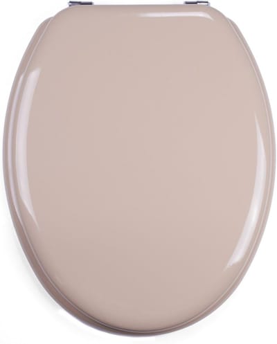 Toiletzitting deksel - WC bril - Badkamer vernieuwen - MDF houten kern - 43 x 37 cm - Beige
