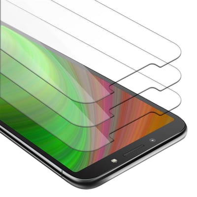 Cadorabo 3x Screenprotector geschikt voor Motorola MOTO E5 PLAY - Beschermende Pantser Film in KRISTALHELDER - Getemperd (Tempered) Display beschermend glas in 9H hardheid met 3D Touch