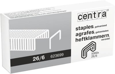 26/6 mm verzinkt nietjes 5000 stuks