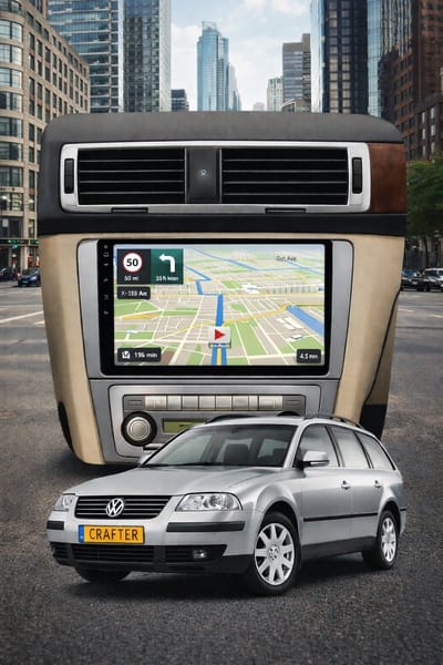 ADIVOX T1 10.1 inch geschikt voor Volkswagen Passat 2005-2011 Android 15 CarPlay/Auto/Wifi/GPS/RDS/NAV/DAB+