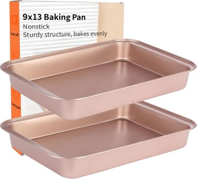 Bakvorm Rechthoekig - Cakevorm Non-stick - Oven Gebruik - Snelle Reiniging - 33x23 cm - Rosé Goud