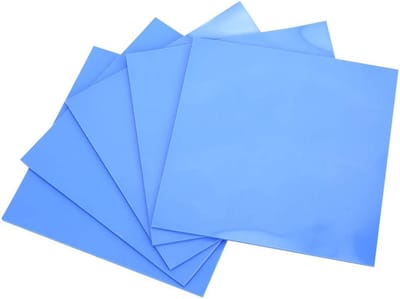 5 stuks siliconen warmtegeleidbaarheidspad 100x100x1,5 mm voor CPU-GPU warmteafvoerfolie - Hittebestendig - Duurzaam - Efficiënt.
