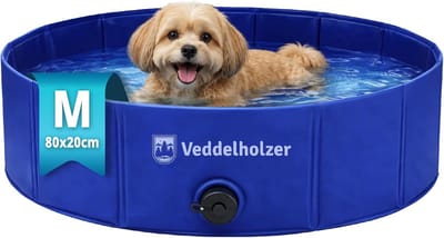 Solvix hondenzwembad - Opvouwbare Hondenbadkuip - PVC - Antislip Ondergrond - Ruimtebesparend - Voor Kleine en Grote Honden