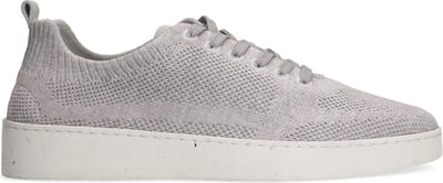 Manfield - Heren - Grijze knit fabric sneakers - Maat 40