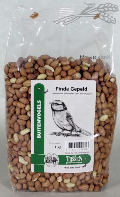 Tijssen goed voor dieren - Buitenvogelvoer - Pinda Gepeld - 1 KG - 1ST