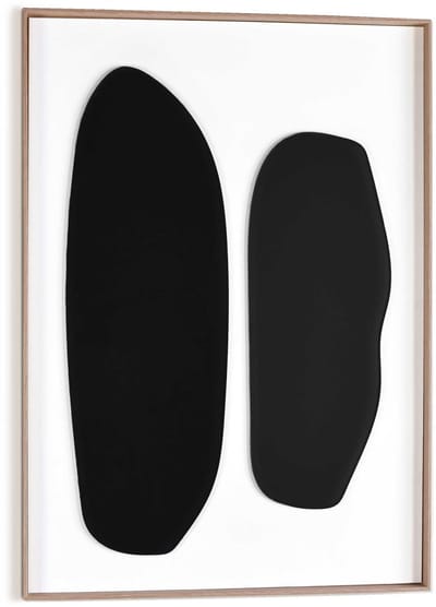 Schilderij 3D Art Black Duo - 70 x 50 - Hout - REINDERS