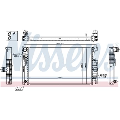 Radiator, motorkoeling NISSENS 60842