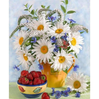 5D Diamant Schilderij Bloemen Afbeeldingen Kruissteek Volledige Ronde Boor Diamant Borduurwerk 20X30CM gray