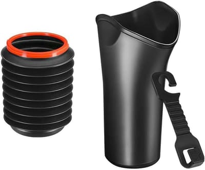 Paraplubak Auto - Parapluhouder Interieur - Auto Georganiseerd - Waterdicht ABS Materiaal - 4L Prullenbak - Zwart