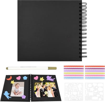 DIY Fotoalbum 20 cm met 40 Pagina's - Herinneringsboek voor Familie, Bruiloften en Verjaardagen