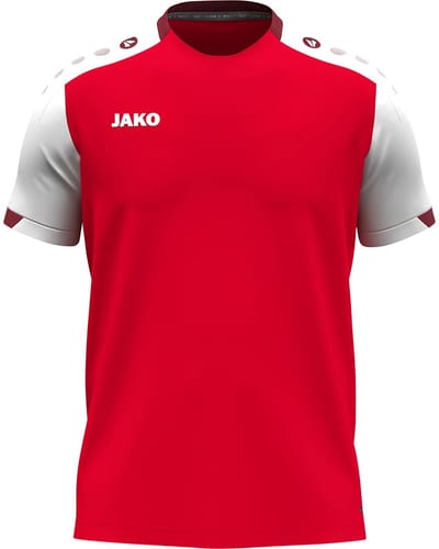 Jako Dynamic T-Shirt Kinderen - Rood / Wit / Donkerrood | Maat: 116
