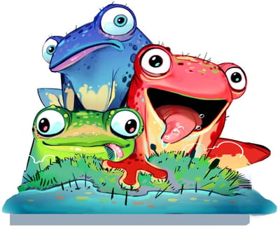 Haba kinderspel Froggos - coöperatief dobbelspel voor kinderen.