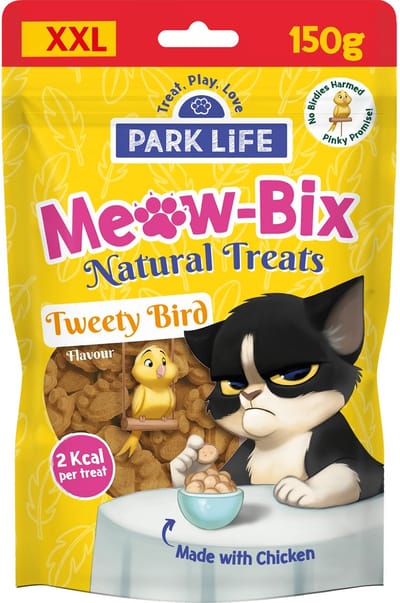 Park Life Meow-Bix Katten Snacks – Kalkoen (35%) – Met Kattenkruid (2%) – Graanvrij – 100% Natuurlijk – Ovengebakken – 150g