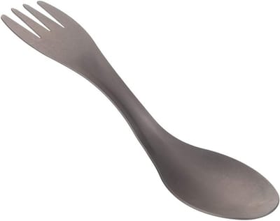 2 in 1 Camping Spork - Herbruikbare Lepel, Vork en Mes Combinatie voor Buitenactiviteiten, Ideaal voor Kamperen en Picknicken