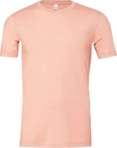 Bella+Canvas Unisex Heather CVC Short Sleeve Tee CV3001CVC - Heather Peach - L