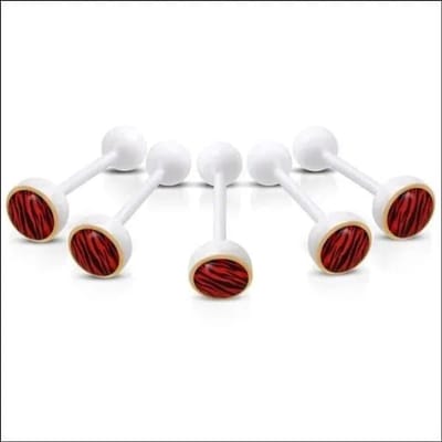 Aramat Jewels | Piercings | Bioplast Dierenprint Tongpiercing | Tijger-Rood | |8mm | Kunststof | Volwassenen | Verkleurd niet